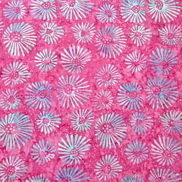 LIGHTBLUE PINK - Carmine - Batikstoff aus Indonesien